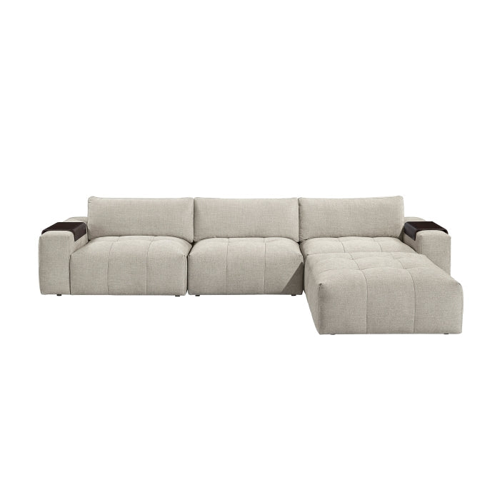 9155TP*41L1ROT (4)4-Piece Modular Sectional with Ottoman - 9155TP*41L1ROT