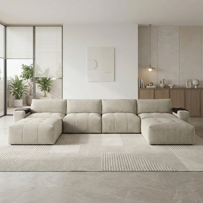 9155TP*61L1R2OT (6)6-Piece Modular Sectional with Two Ottomans - 9155TP*61L1R2OT