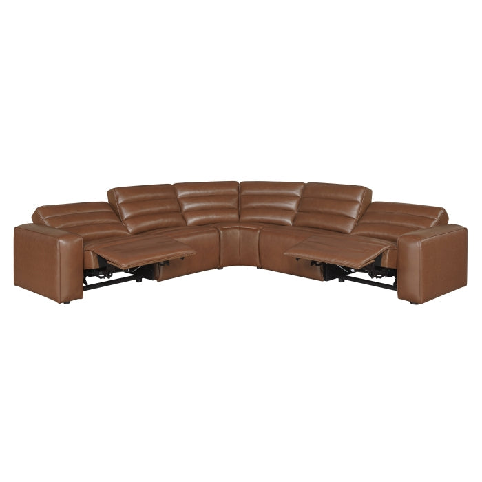 9170BRW*5LRRRPW (5)5-Piece Modular Power Reclining Sectional - 9170BRW*5LRRRPW