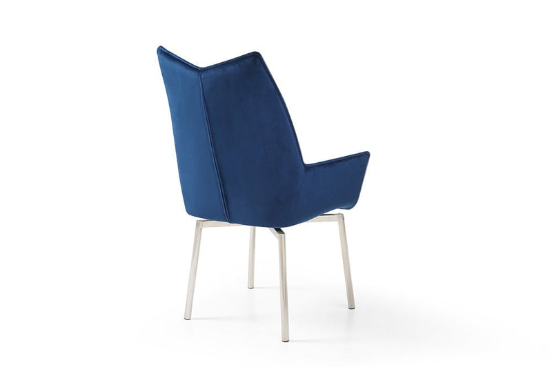 9188 Table With 1218 Swivel Blue Chairs Set - Lara FurnitureDining Room Set