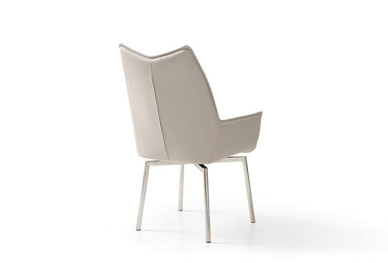 9188 Table With 1218 Swivel Grey Taupe Chairs Set - Lara FurnitureDining Room Set