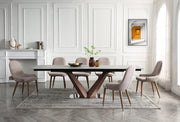 9188 Table With 1287 Chairs Set - Lara FurnitureDining Room Set