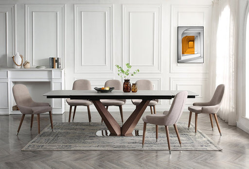 9188 Table With 1287 Chairs Set - Lara FurnitureDining Room Set