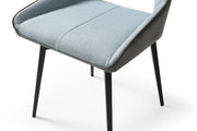 9189 Table With 1239 Swivel Blue Chairs Set - Lara FurnitureDining Room Set