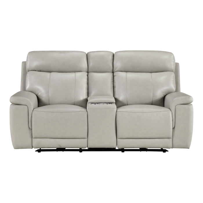 9199TPE-2PWH Power Double Reclining Love Seat with Power Headrest and Center Console - 9199TPE-2PWH