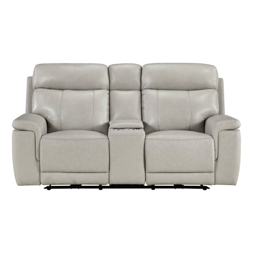 9199TPE-2PWH Power Double Reclining Love Seat with Power Headrest and Center Console - 9199TPE-2PWH