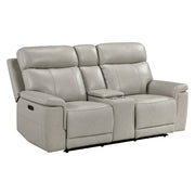 9199TPE-2PWH Power Double Reclining Love Seat with Power Headrest and Center Console - 9199TPE-2PWH