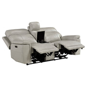 9199TPE-2PWH Power Double Reclining Love Seat with Power Headrest and Center Console - 9199TPE-2PWH