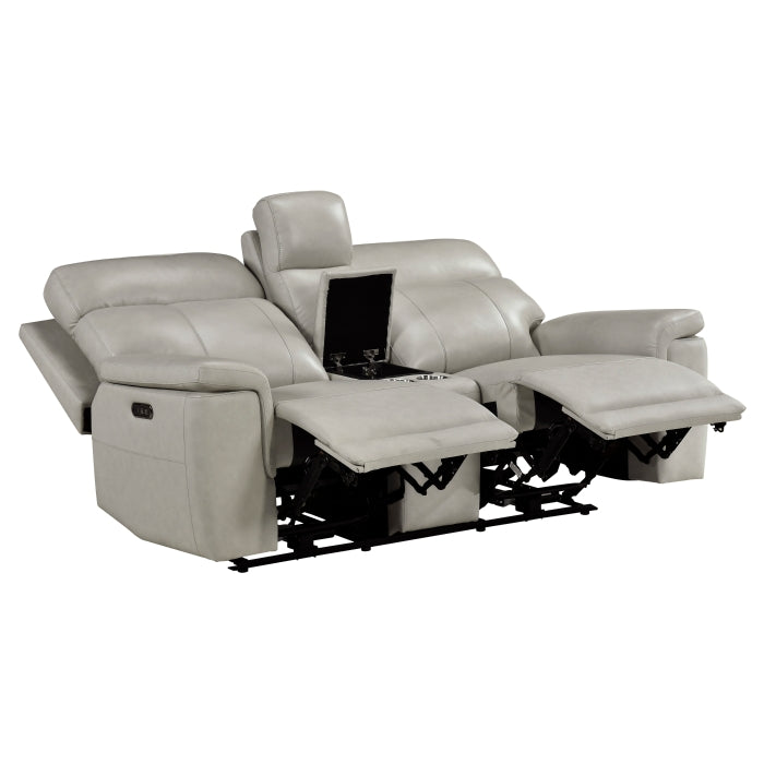 9199TPE-2PWH Power Double Reclining Love Seat with Power Headrest and Center Console - 9199TPE-2PWH
