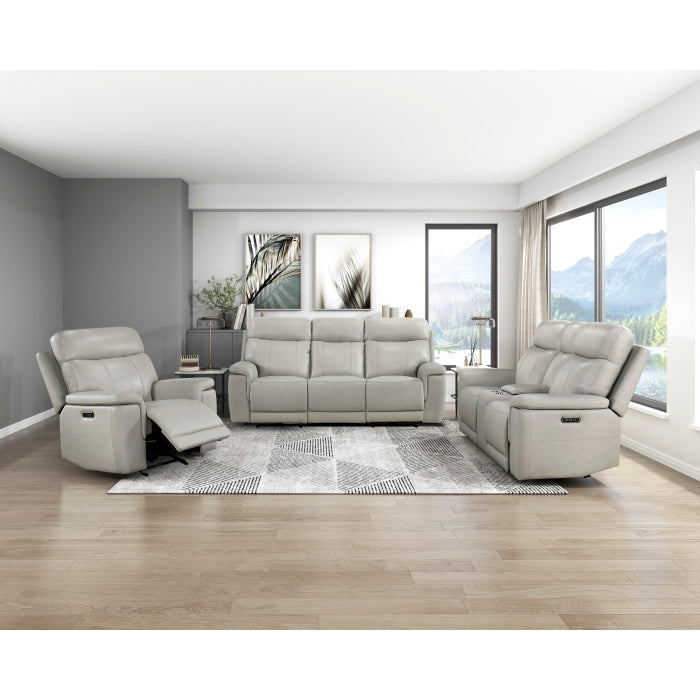 9199TPE-2PWH Power Double Reclining Love Seat with Power Headrest and Center Console - 9199TPE-2PWH