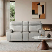 9199TPE-2PWH Power Double Reclining Love Seat with Power Headrest and Center Console - 9199TPE-2PWH