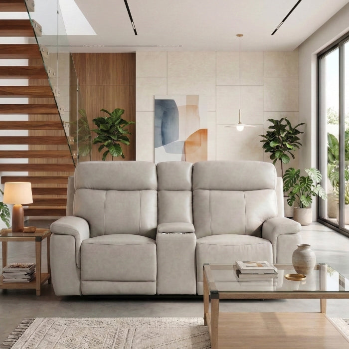 9199TPE-2PWH Power Double Reclining Love Seat with Power Headrest and Center Console - 9199TPE-2PWH