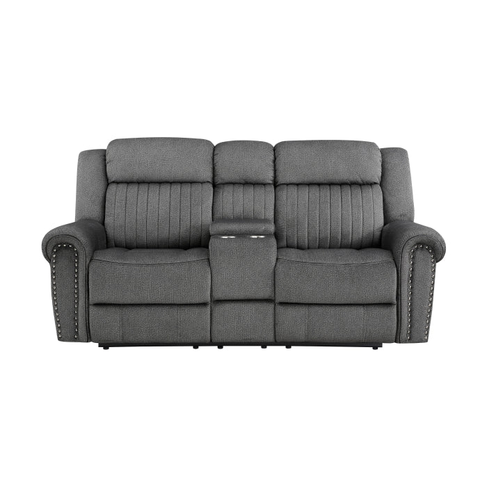 9204CC-2PW Power Double Reclining Love Seat with Center Console - 9204CC-2PW