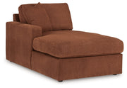 Modmax 6-Piece LAF Chaise Sectional with Ottoman and Storage Console in Spice from Ashley - Lara Furniture