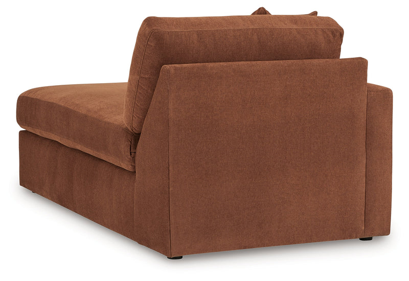 Modmax 6-Piece LAF Chaise Sectional with Ottoman and Storage Console in Spice from Ashley - Lara Furniture
