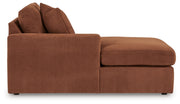 Modmax 6-Piece LAF Chaise Sectional with Ottoman and Storage Console in Spice from Ashley - Lara Furniture