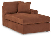 Modmax 6-Piece RAF Chaise Sectional with Ottoman and Storage Console in Spice from Ashley - Lara Furniture