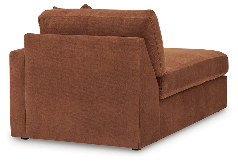 Modmax 6-Piece RAF Chaise Sectional with Ottoman and Storage Console in Spice from Ashley - Lara Furniture