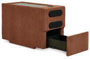 Modmax Spice 6-Piece RAF Chaise Sectional with Ottoman and Console with Audio System from Ashley - Lara Furniture