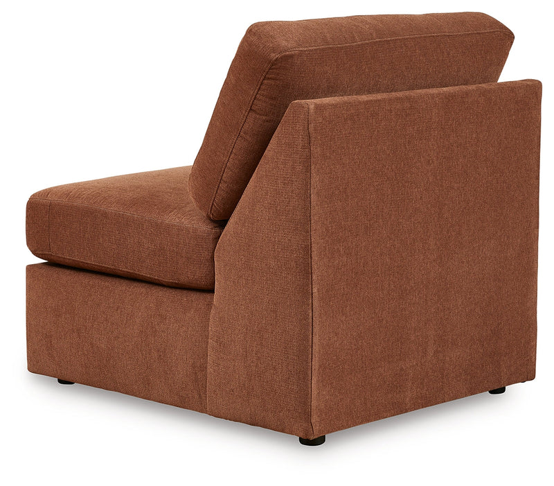 Modmax 6-Piece LAF Chaise Sectional with Ottoman and Storage Console in Spice from Ashley - Lara Furniture