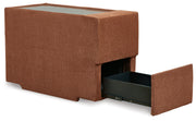 Modmax 6-Piece RAF Chaise Sectional with Ottoman and Storage Console in Spice from Ashley - Lara Furniture