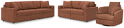 Modmax Sofa, Loveseat and Recliner in Spice from Ashley - Lara Furniture