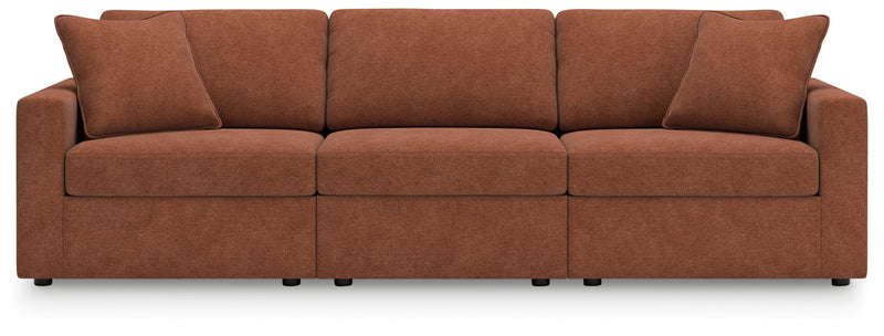 Modmax Sofa, Loveseat and Recliner in Spice from Ashley - Lara Furniture