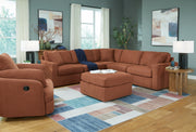 Modmax 5-Piece Sectional with Swivel Glider Recliner in Spice from Ashley - Lara Furniture
