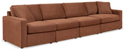 Modmax 4-Piece Sectional with 2 Ottomans in Spice from Ashley - Lara Furniture