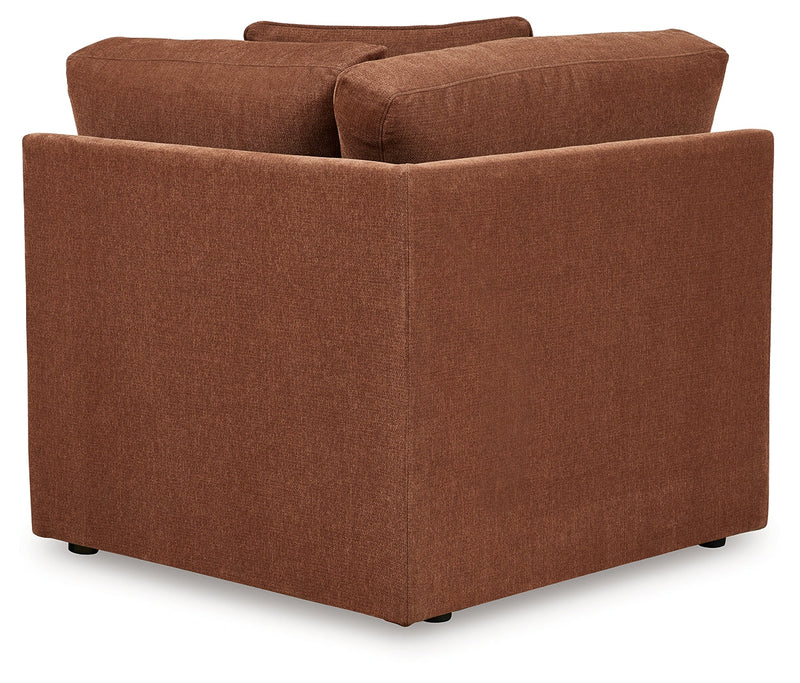 Modmax 6-Piece LAF Chaise Sectional with Ottoman and Storage Console in Spice from Ashley - Lara Furniture