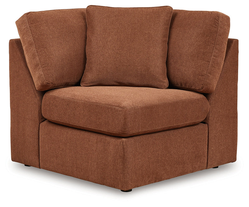 Modmax 6-Piece RAF Chaise Sectional with Ottoman and Storage Console in Spice from Ashley - Lara Furniture