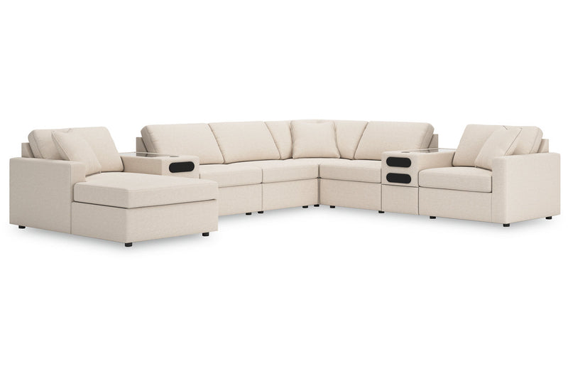 Modmax Oyster 8-Piece Sectional with Audio System and Chaise -   - Lara Furniture