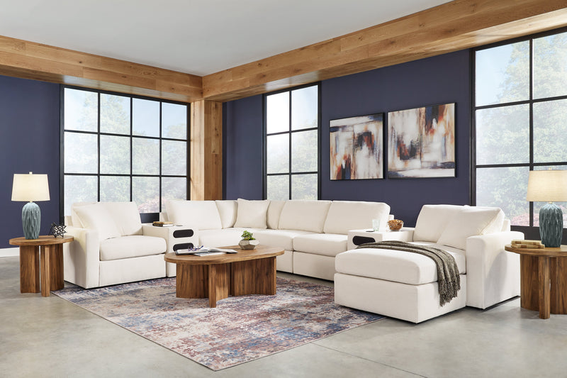 Modmax Oyster 6-Piece Sectional with Console with Audio System and Ottoman from Ashley - Lara Furniture