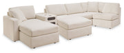 Modmax Oyster 6-Piece Sectional with Console with Audio System and Ottoman from Ashley - Lara Furniture