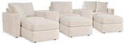 Modmax 5-Piece Sectional with Ottoman and 2 Consoles with Storage in Oyster from Ashley - Lara Furniture