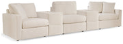 Modmax 5-Piece Sectional with Ottoman and 2 Consoles with Storage in Oyster from Ashley - Lara Furniture