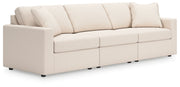 Modmax Sofa, Loveseat and Recliner in Oyster from Ashley - Lara Furniture