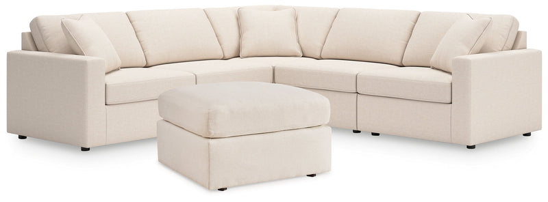 Modmax 5-Piece Sectional with Ottoman in Oyster from Ashley - Lara Furniture