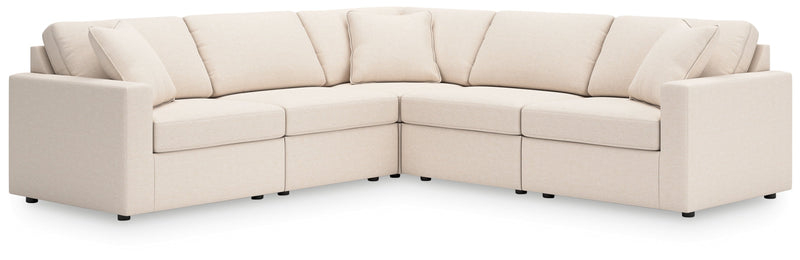 Modmax 5-Piece Sectional with Ottoman in Oyster from Ashley - Lara Furniture