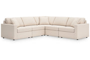Modmax Oyster 5-Piece Sectional and Swivel Glider Recliner -   - Lara Furniture