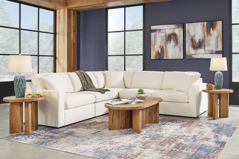 Modmax 5-Piece Sectional with Ottoman in Oyster from Ashley - Lara Furniture