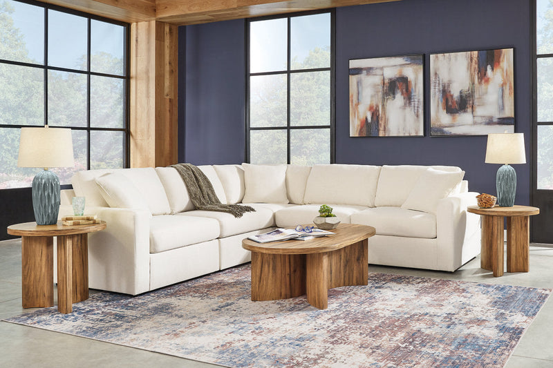 Modmax Oyster 5-Piece Sectional and Swivel Glider Recliner -   - Lara Furniture