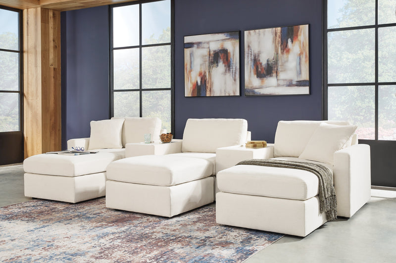 Modmax 5-Piece Sectional with Ottoman and 2 Consoles with Storage in Oyster from Ashley - Lara Furniture
