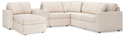 Modmax 6-Piece LAF Sectional with Ottoman in Oyster from Ashley - Lara Furniture