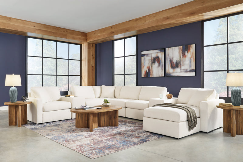 Modmax 6-Piece LAF Sectional with Ottoman in Oyster from Ashley - Lara Furniture