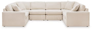Modmax 6-Piece Symmetrical Sectional with Ottoman in Oyster from Ashley - Lara Furniture