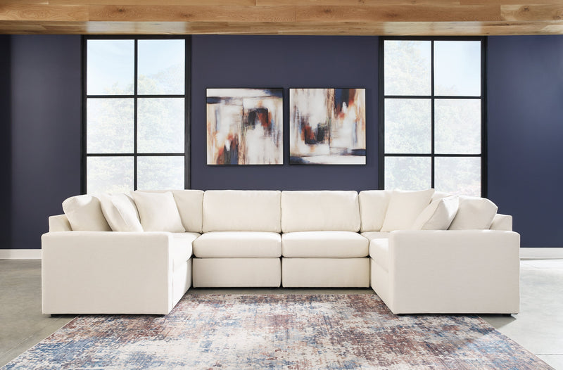 Modmax 6-Piece Symmetrical Sectional with Ottoman in Oyster from Ashley - Lara Furniture