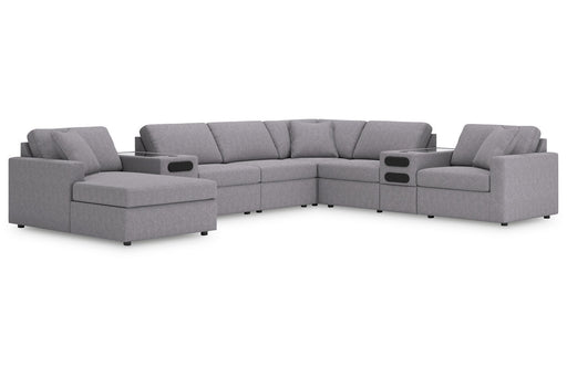 Modmax Granite 8-Piece Sectional with Audio System and Chaise -   - Lara Furniture