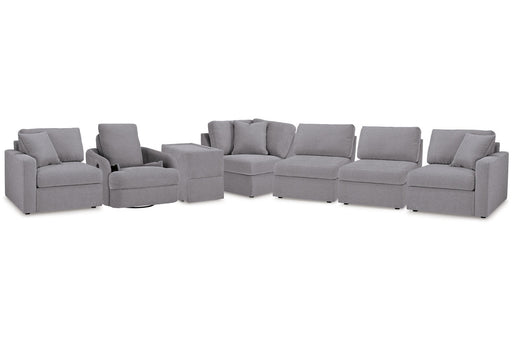 Modmax Granite 6-Piece Sectional and Swivel Glider Recliner -   - Lara Furniture