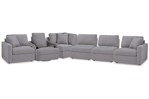 Modmax Granite 5-Piece Sectional and Swivel Glider Recliner -   - Lara Furniture
